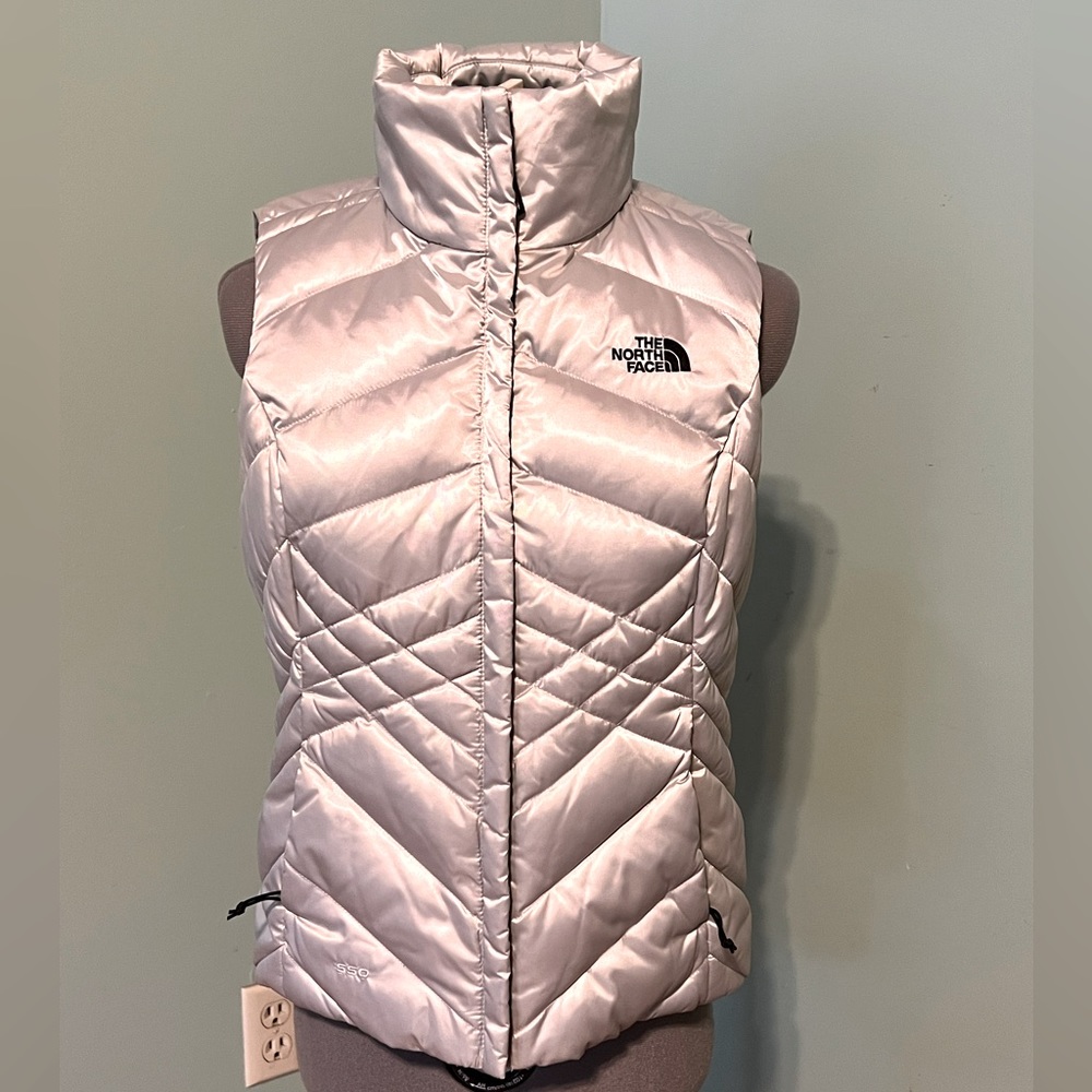 NWOT,szSP,The North Face Women Silver Grey Aconcagua Down 550 Fill Vest.